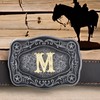 Doitby Initial Belt Buckle Western Cowboy Belt Buckles Texas Belt