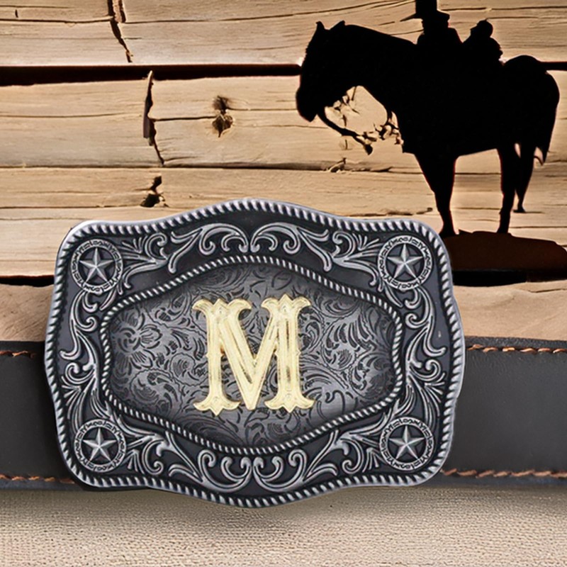 Doitby Initial Belt Buckle Western Cowboy Belt Buckles Texas Belt