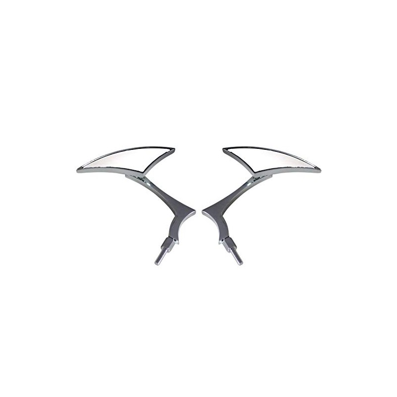MotorToGo Custom Silver Spear Rear View Mirrors for Indian Chieftain