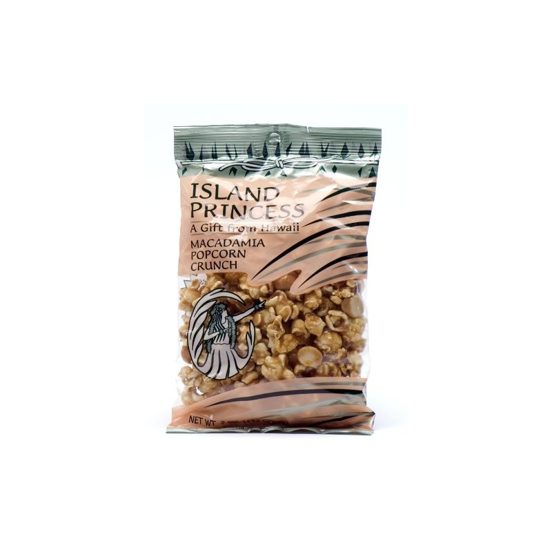 Island Princess Macadamia Popcorn Crunch -3 Snack Bags