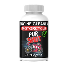 PURSHOT Motorcycle, Engine Cleaning additive, Complete curative Treatment for The Engine and Injection System, 100% Plant-Based
