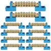 Wobekuy 8 Terminal Bus Bar Terminal Block 10 Pack Brass