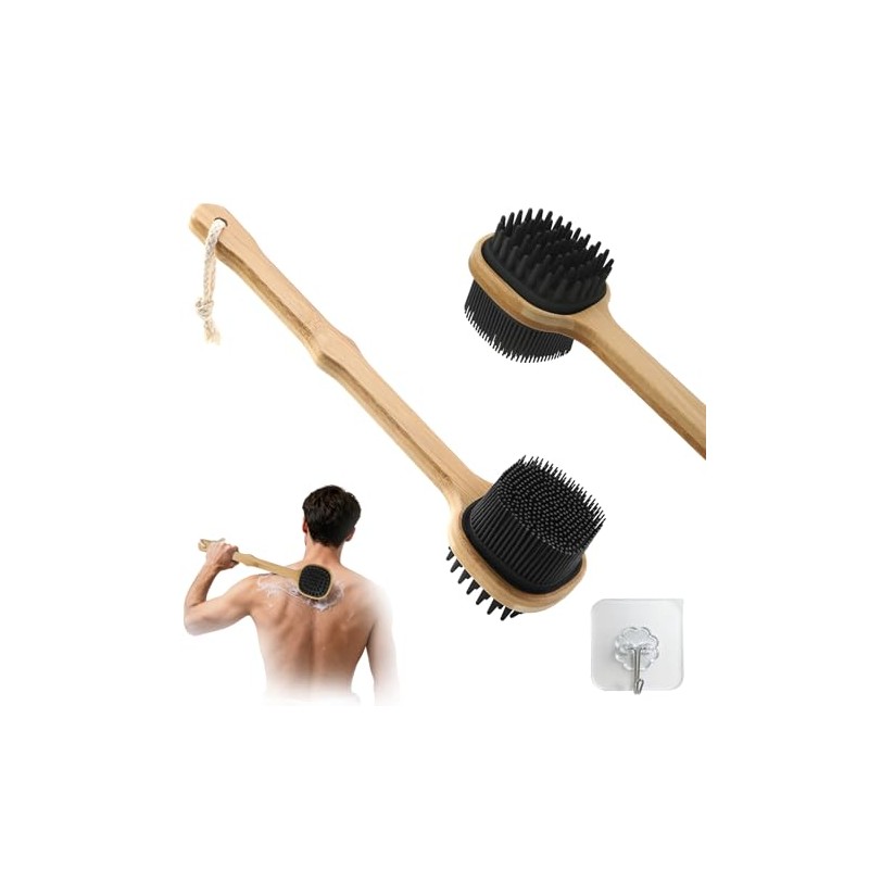 Silicone Back Scrubber for Shower, Stocking Stuffers for Men, Silicone