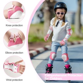 Children's Knee Pads, 6-in-1 Inline Skates, Children's Inline Skates, Suitable for Roller Skating, Wheels, Bicycles and Skateboards
