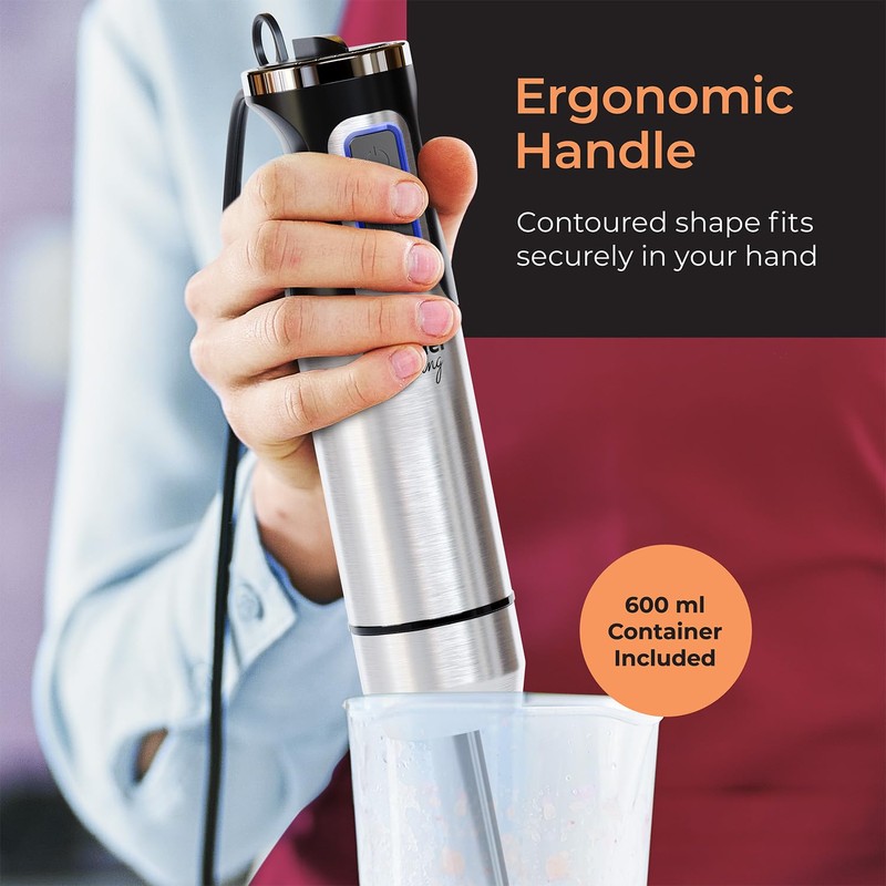 Immersion Hand Blender Full Kitchen Set - 8 Speed Immersion