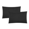 evolive Microfiber Pillowcase/Pillow Cover (Black, King (U.S. Standard))