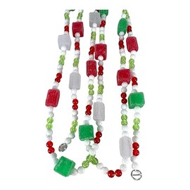 Red White and Green Holiday Gum Drop Candy Christmas Garland String 6 Feet Long