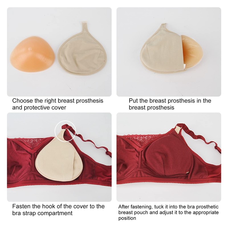 Bra Enhancer Inserts Sleeves, Forms Protector Bag, Mastectomy Prosthesis Protective