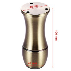 Hyever 4" Aluminum Sofa Legs Set of 4 TV Stand/Cabinet/Furniture Adjustable Feet Heavy Duty with Non-Slip Feet Pad