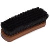 Rochester 8" Shine Brush, Shoe Polish Brush, Horsehair Brush for Shoe Polish, Black