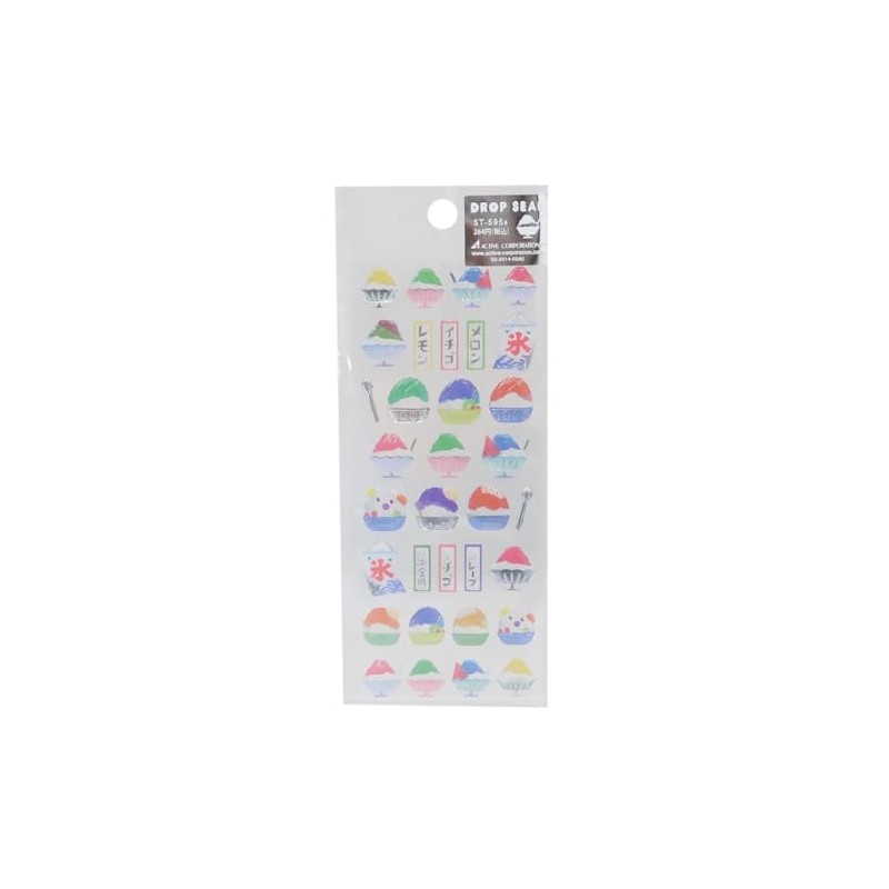 Fujinami Quail [Sticker Sheet] Summer Pattern Drop Sticker/Ice
