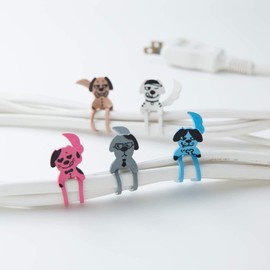 Orband Qutto GFT-QIN-01 Rubber Band, Dog, Pink, White/Milk Tea, 3 Pieces/Bag, Binding Together, Marking, Marking