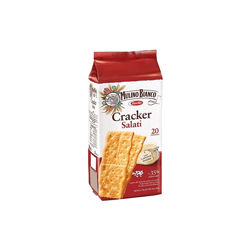 Cracker Salati Senza Granelli di Sale *20 Porzioni* - MULINO