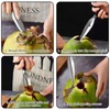 DAWZMR 3 PCS Coconut Opener Tool Set, Stainless Coconut Meat