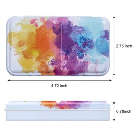 WANDIC Watercolor Paint Case Colorful Empty Watercolor Tin Palette Paint Box of 24 1ml Artist Student Watercolor Travel Case
