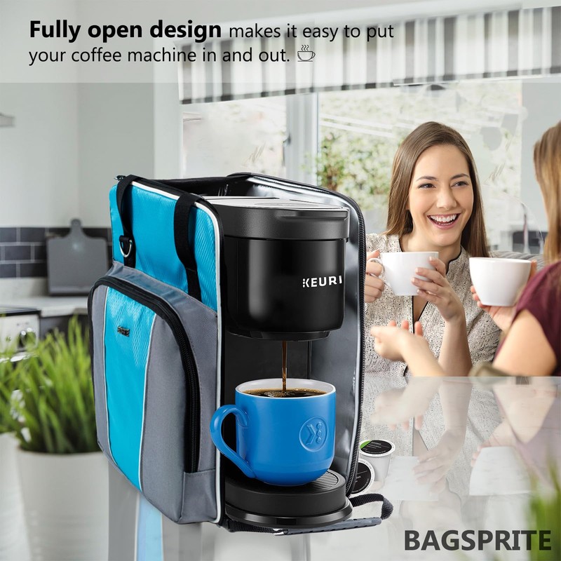 BAGSPRITE Keurig K-Express Coffee Maker Travel Bag, K-Iced Single Serve