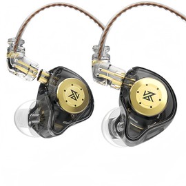 KZ EDX PRO IEM Earphones,Wired Gaming Earbuds,KZ in-Ear Monitor Headphones, Detachable Cable,HiFi Deep Bass Sound with New 10mm Dynamic Driver for Singers Musicians (Black, Without Mic)