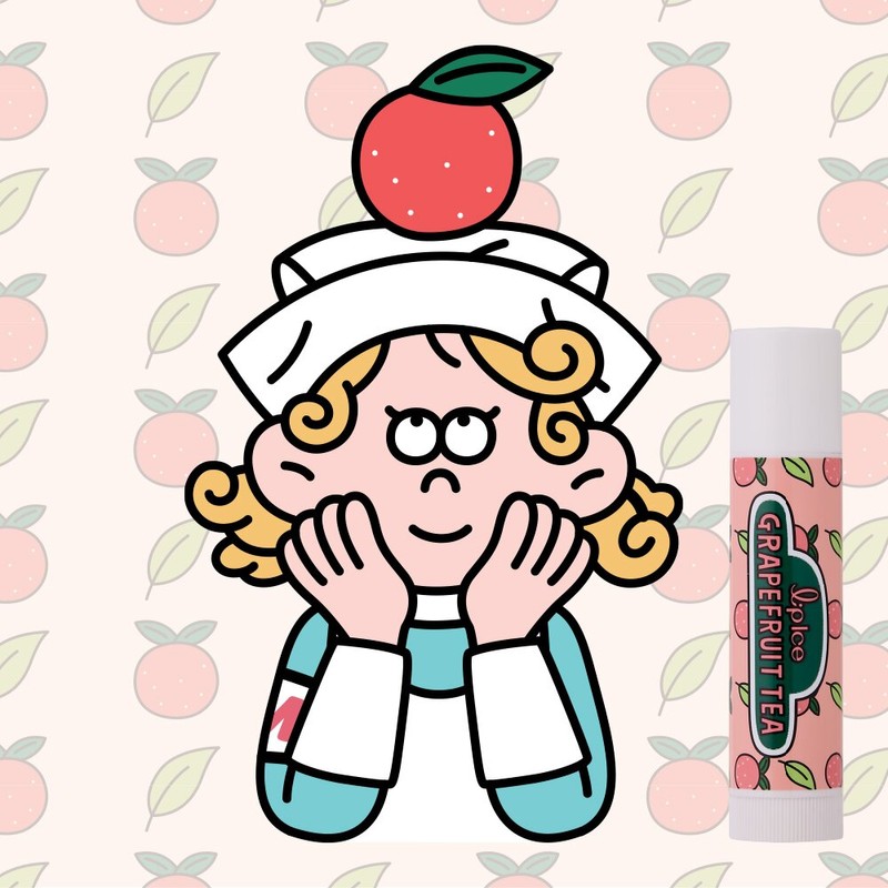 MENTHOLATUM Lip Ice Lip Balm 3.5g #Grape Fruit Tea -