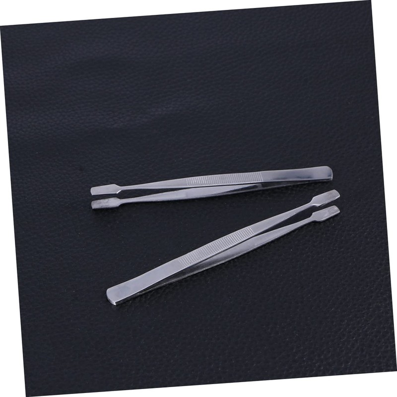 Ipetboom 3pcs Stainless Steel Stamp Tweezer Lightweight Nipper for Eyelashes