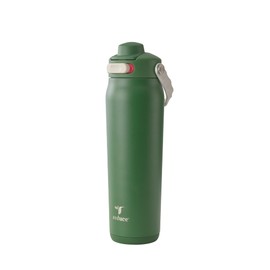 Reduce Aura Vacuum Insulated 26 oz Water Bottle - Leak-Proof & Chug Spout for Quick Hydration - Keeps Drinks Cold for 30 Hours - Removable Handle for Travel or Gym - Soft Sit Base - Fairway Green