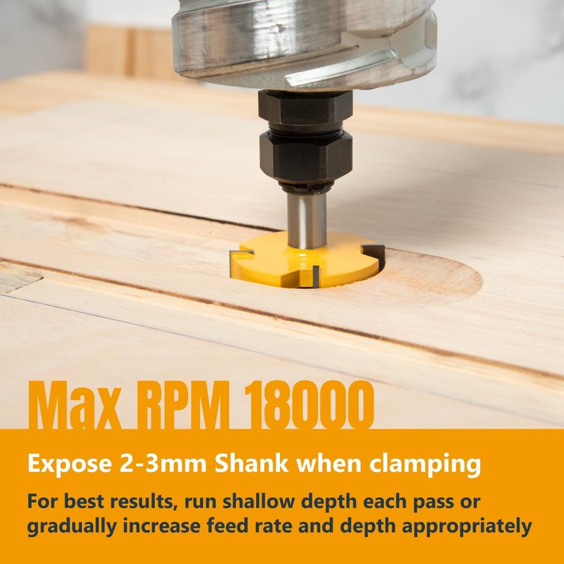 POWERTEC Slab Flattening Router Bit, CNC and Surfacing Router Bit