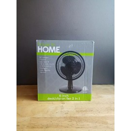 House to Home New - House to Home - 6” Desk / Clip On Fan 2 in 1 - Black