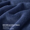 Aisbo Fleece Blanket Navy Blue Throw - Versatile Soft Warm