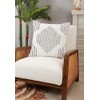 SARO LIFESTYLE Diamond Delight Woven Throw Pillow Cover, Black/White, 20"