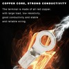 100Pcs 1/4 Non-Insulated Ring Terminal,22-16 AWG Brazed Seam Red Copper
