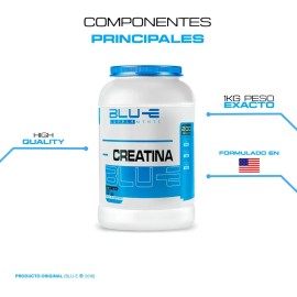 Creatina Blu-e Monohidratada 1k 200 Servicios Sabor Mango                                                                                             