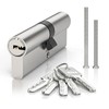 MANICAF Lock Cylinder 40/45 Cylinder Lock with 5 Keys, Profile