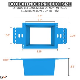 BWP 5 Pack Electrical Outlet Box Extender 1 Gang - Electrical Box Extender with 10 Screws -Single Gang Box Extender Outlet