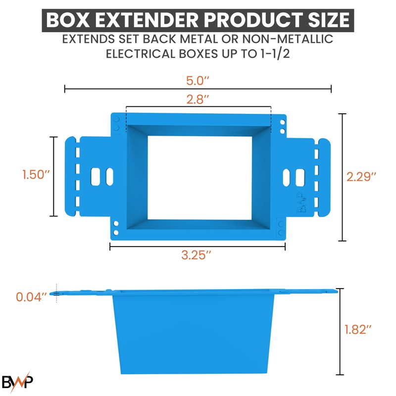 BWP 5 Pack Electrical Outlet Box Extender 1 Gang -