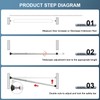 Sliding Door Security Bar，17.5-50 inch Adjustable Patio Door Security bar,