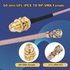BLTIATLE RP-SMA to IPX Coax Cable 12inch 5Pack RP-SMA Female