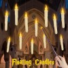 Flameless Floating LED Candles with Wand Remote 12 PCS Magic