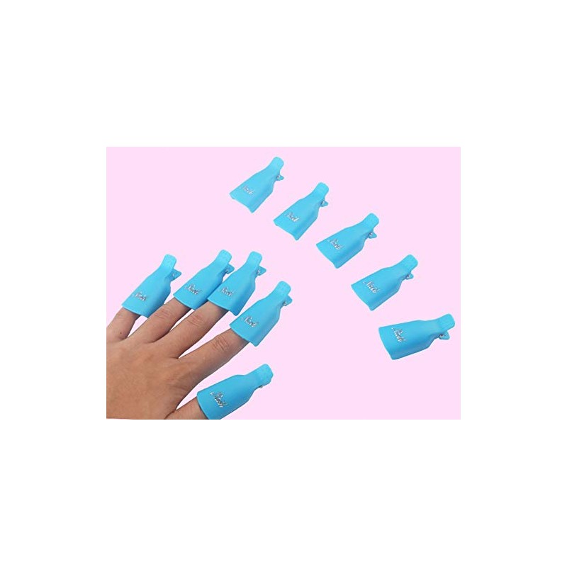 Onwon 10pc Professional Plastic Acrylic Nail Art Soak Off Cap