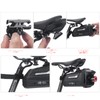 LINGMAI Bicycle Saddle Bag, Fully Waterproof, with Tail Light, Nylon
