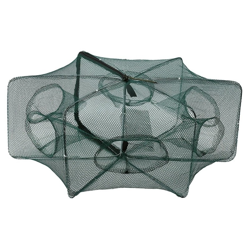 Foldable Nylon Fishing Net Shrimp Minnow Crab Baits Cast Mesh