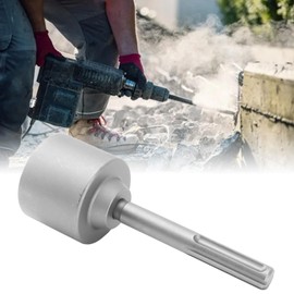 TOPINCN T Post Driver, 5 Pits Shank Steel Drill Bit Driver Fence Post Driver Hand Post Pounder Hammer Drill Attachment for Rotary Hammer Drill Grounding Rods (20cm/8in Length) (65mm)