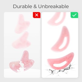 Scienlodic Gua Sha Massage Tool with Handle (Resin) Larger Guasha Scraping Tool for Back Neck Face Leg Massage, Lymphatic Drainage, Cellulite Remove - Large