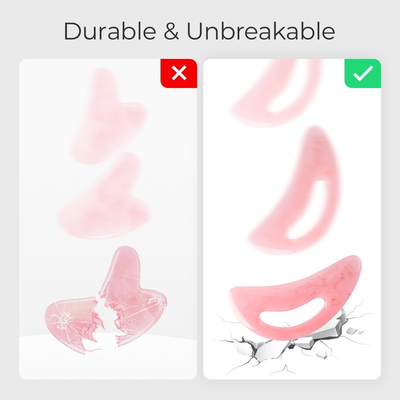 Scienlodic Gua Sha Massage Tool with Handle (Resin) Larger Guasha