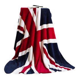 FakeFace Soft Cuddly Blanket Flannel Wool Blanket Bedspread Blankets British Flag Union Jack Blanket for Women Men Children Bedroom Sofa Car 200 x 150 cm