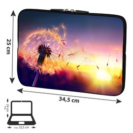 PEDEA Protective Sleeve, Notebook Case 10.1-Inch/13.3 inch/15.6 inch/17.3 inch Dandelion 13,3 Zoll