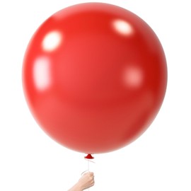 LovesTown 4PCS Large Balloons 36inch, Red Giant Balloons Jumbo Balloons Latex Balloons for Wedding Engagement Graduation Anniversary Decorations