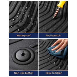 CreekT for Jeep Grand Cherokee Floor Mats 2011-2021 & 2022 WK(Not for L)All-Weather Waterproof Car Floor Mats & Cargo Liner for Jeep Grand Cherokee Accessories 2011-2016 2017 2018 2019 2020 2021 2022