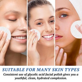 Glycolic Acid Exfoliating Pads with 10% Glycolic + Salicylic Acid + Niacinamide – 60 Textured Facial Pads for Smoother-Looking Skin, Uneven Tone, Oil Control, and Pores (1PC)