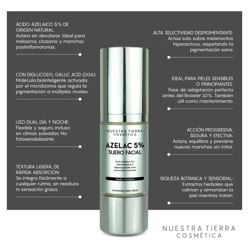 Aclara Manchas, Calma Y Protege Tu Piel Suero Azelaico 5%