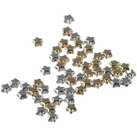 YYlingx 400Pcs Star Spacer Beads Star Beads, Star Shape Loose Beads, Five-Pointed Pendant, DIY Jewelry Necklace Bracelet Accessories Crafting