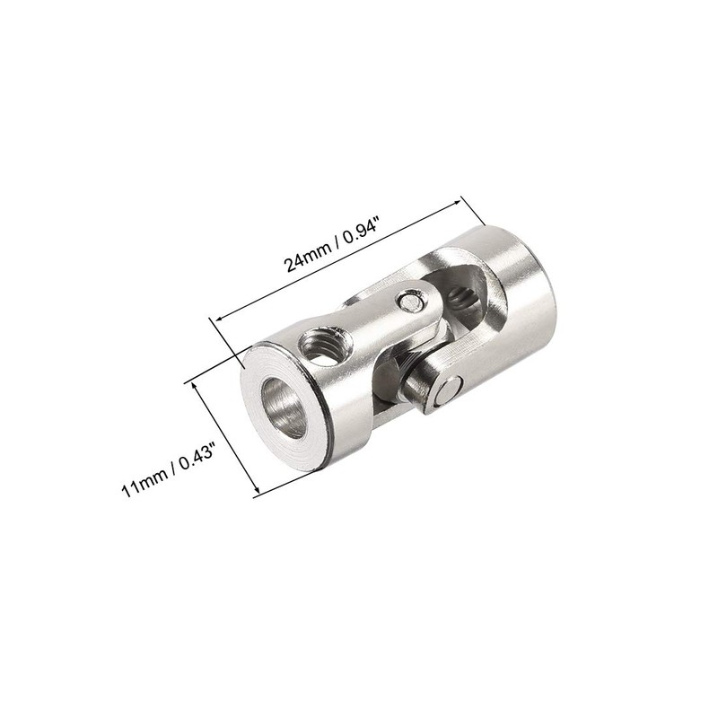sourcing map 2 PCS 4mm to 5mm Rotatable Universal Steering